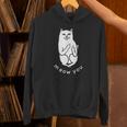 Meow You Cat Moody Cat 中指 猫好き パーカー