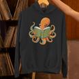 Octopus Reading Book Bookworm Librarian Women Men Kids Unisex Hoodie