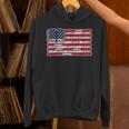Patriotic Book Flag Reading American Flag Books Teacher Unisex Hoodie