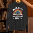 Reading Is My Favorite Sport Book Lover Saying Rainbow Unisex Hoodie
