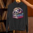 Reading Muffler Sloth On Stack Of Books Unisex Hoodie