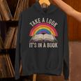 Retro Vintage Rainbow Take a Look It’s In a Book Reading Unisex Hoodie