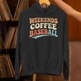 Weekends Coffee Baseball Retro Vibes Unisex Hoodie