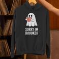 Sorry Im Boooked Reading Ghost Book Meme Unisex Hoodie