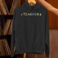 Teacher Text Graphic Write Create Inspire Book Reading Squad Unisex Hoodie