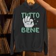 Tutto Bene イタリアの手のジェスチャー面白い引用イタリア 長袖tシャツ パーカー