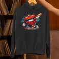 Valentines Day Baseball Dabbing Red Heart Love Boys Unisex Hoodie Valentines Day Baseball Dabbing Red Heart Love Boys Unisex Hoodie