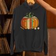 Vintage Book Pumpkin Autumn Fall Librarians Bookworm Teacher Unisex Hoodie
