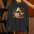 Vintage Ghost Reading Book Pumpkin Halloween Books Lover Unisex Hoodie Vintage Ghost Reading Book Pumpkin Halloween Books Lover Unisex Hoodie