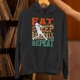 Women's Eat Sleep Baseball Repeat Vintage Player Sport Lover Retro Unisex Hoodie