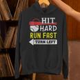 Women's Hit Hard Run Fast Turn Left Baseball Quote Fan Coach Unisex Hoodie Women's Hit Hard Run Fast Turn Left Baseball Quote Fan Coach Unisex Hoodie