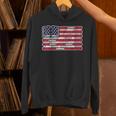 Women's Patriotic Book Flag Reading American Flag Books Teacher Unisex Hoodie