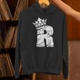 アルファベットtシャツ イニシャル文字 R & キング クイーン クラウン パーカー