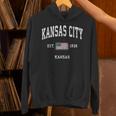 カンザスシティカンザスks ヴィンテージ アメリカ国旗 スポーツデザイン パーカー