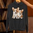 コーギー子犬 長袖tシャツ パーカー