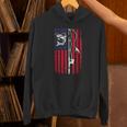 ナマズ アメリカ国旗 キャットフィッシング 漁師 釣り 長袖tシャツ パーカー