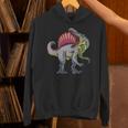 リアルなスピノサウルス 恐竜 先史時代の野生動物 長袖tシャツ パーカー