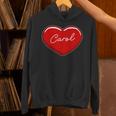 手描きのハートキャロル ファーストネーム ハート I Love Carol パーカー
