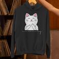 猫 中指 おもしろバッグ パーカー