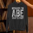 面白い名前入りシャツ Because I'm Abe That's Why パーカー
