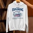 Always Exploring Campfire Ocean Outdoor ビーチライフグラフィック パーカー