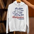 Take Me Out To The Ball Game Retro Peanuts Baseball Sports Unisex Hoodie