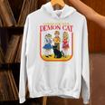 Caring For Your Evil Cat Retro Dark Humor Book Cover Premium Tri-Blend Unisex Hoodie