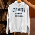 Creighton ネブラスカne ビンテージアスレチックスポーツデザイン パーカー