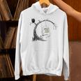 Cute Ghost Swinging Reading Book Halloween Ghost Costume Unisex Hoodie