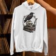 Dark Academia Raven Skull Books Unisex Hoodie