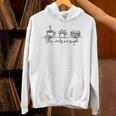 My Needs Are Simple Coffee Dog Paw Books Cozy Reading Lover Premium Tri-Blend Unisex Hoodie