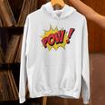 POW Comic Book Cartoon Pop Art Comfort Colors Crop Top Unisex Hoodie