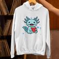 Readsolotl Amphibian Read Book Herpetologist Cute Axolotl Unisex Hoodie