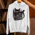 SataniCat Pentagram Cat Satan Demon Necronomicon Book Lover Unisex Hoodie