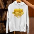Strike Out Childhood Cancer Boys Baseball Drip Gold Ribbon Unisex Hoodie