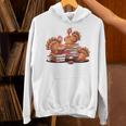 Turkey Reading Books Fall Thanksgiving Teacher Book Lovers Unisex Hoodie