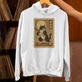 Vintage Japanese Ukiyo-e Baseball Cat Batting Unisex Hoodie