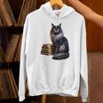 Women's Smokey Maine Coon Cat Book Lover Unisex Hoodie