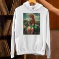 バックプリントtシャツ セクシーな赤毛ピンナップガール&バイク パーカー