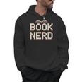 Book Nerd Retro Pixel Reading Librarian Aesthetic Men Hoodie