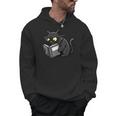 Cat Reading a Book Nerd Kitty Bookworm Men Hoodie