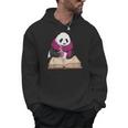 Cute Panda With Book And Hot Cocoa Reading Men Hoodie Cute Panda With Book And Hot Cocoa Reading Men Hoodie