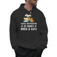 Cute Pet Animals Book Easily Distracted By Dogs Cats & Books Men Hoodie Cute Pet Animals Book Easily Distracted By Dogs Cats & Books Men Hoodie
