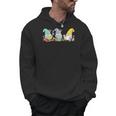 Gnomes Reading Books Teacher Easter Day Eggs Book Lovers Men Hoodie