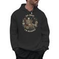 Go Away I'm Reading Librarian Skeleton Reading Book Lover Men Hoodie