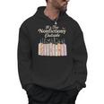 It's Too Nonfictiony Outside Retro Books With Flowers Men Hoodie