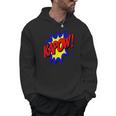 KAPOW Action Super Hero Retro Comic Book Bubble Superhero Men Hoodie