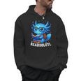 Readsolotl Blue Kawaii Axolotl Book Lover Reading Men Hoodie
