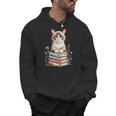 Snowshoe Cat Bookworm Flowers Book Reading Books Men Hoodie Snowshoe Cat Bookworm Flowers Book Reading Books Men Hoodie