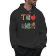 Teacher School Supplies Apple Books Pencil Globe Crayon Men Hoodie